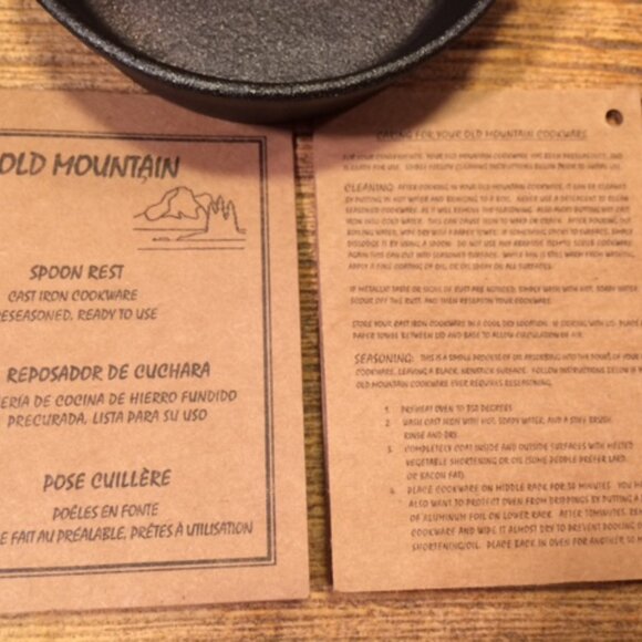 Four Old Mountain Cast Iron Spoon Rest Mini-Skillet 4 1/2" wide Four 0166-10137 - Picture 14 of 16